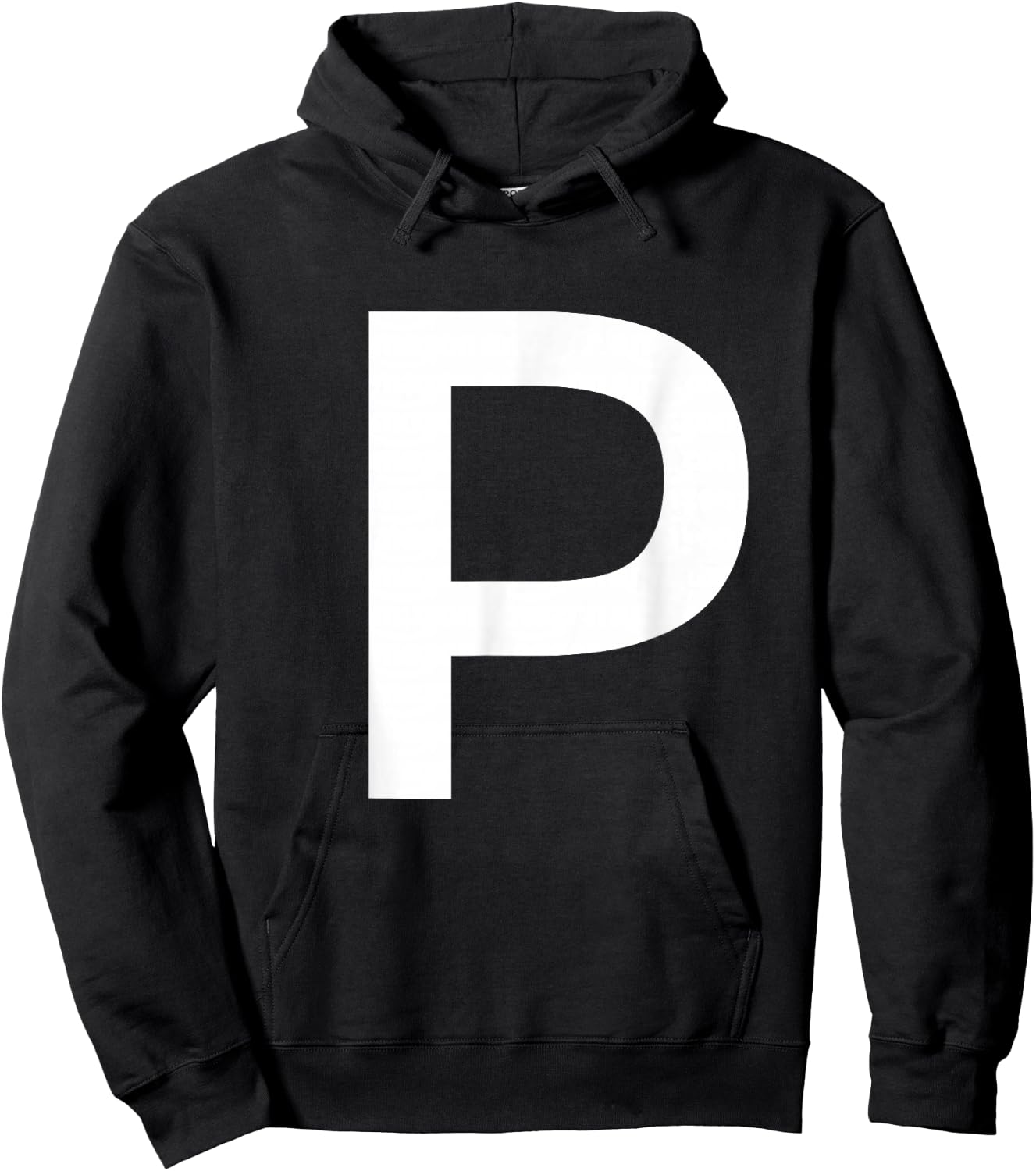 Letter P Alphabet Initial Monogram Hoodie - Hoodie | Black