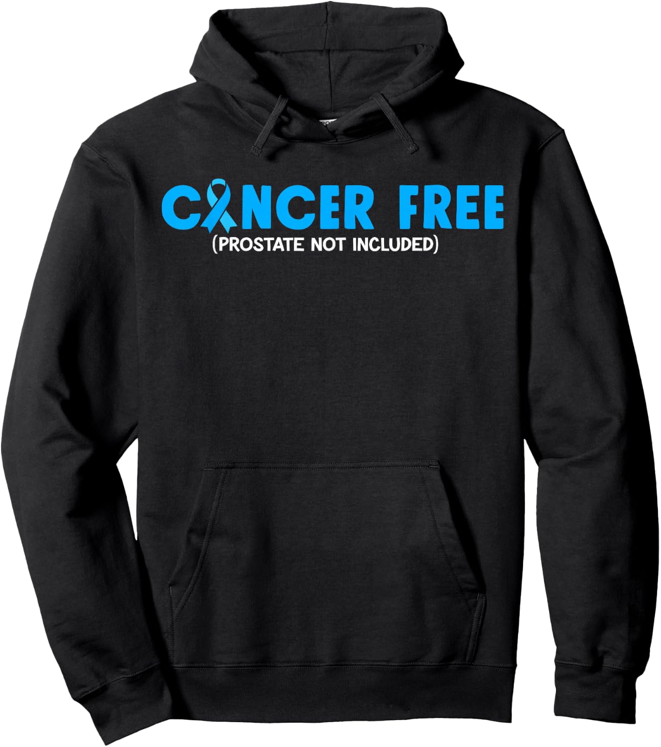 Prostate Cancer Free- Prostate Cancer Awareness Ribbon Hoodie - Hoodie | Black