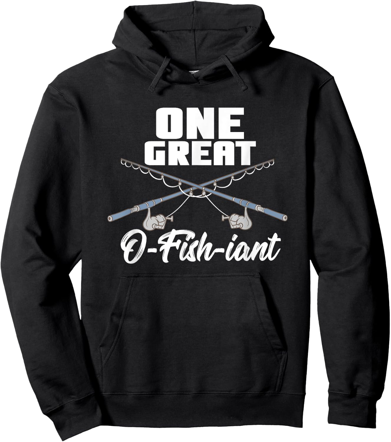 One Great O-Fish-iant Pun Fishing Lover Wedding Officiant Hoodie - Hoodie | Black