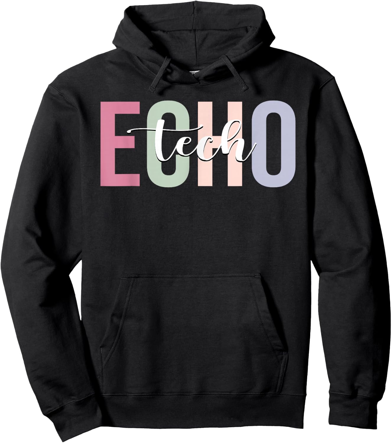 Echo Tech Echocardiography Technician Sonographer Hoodie - Hoodie | Black