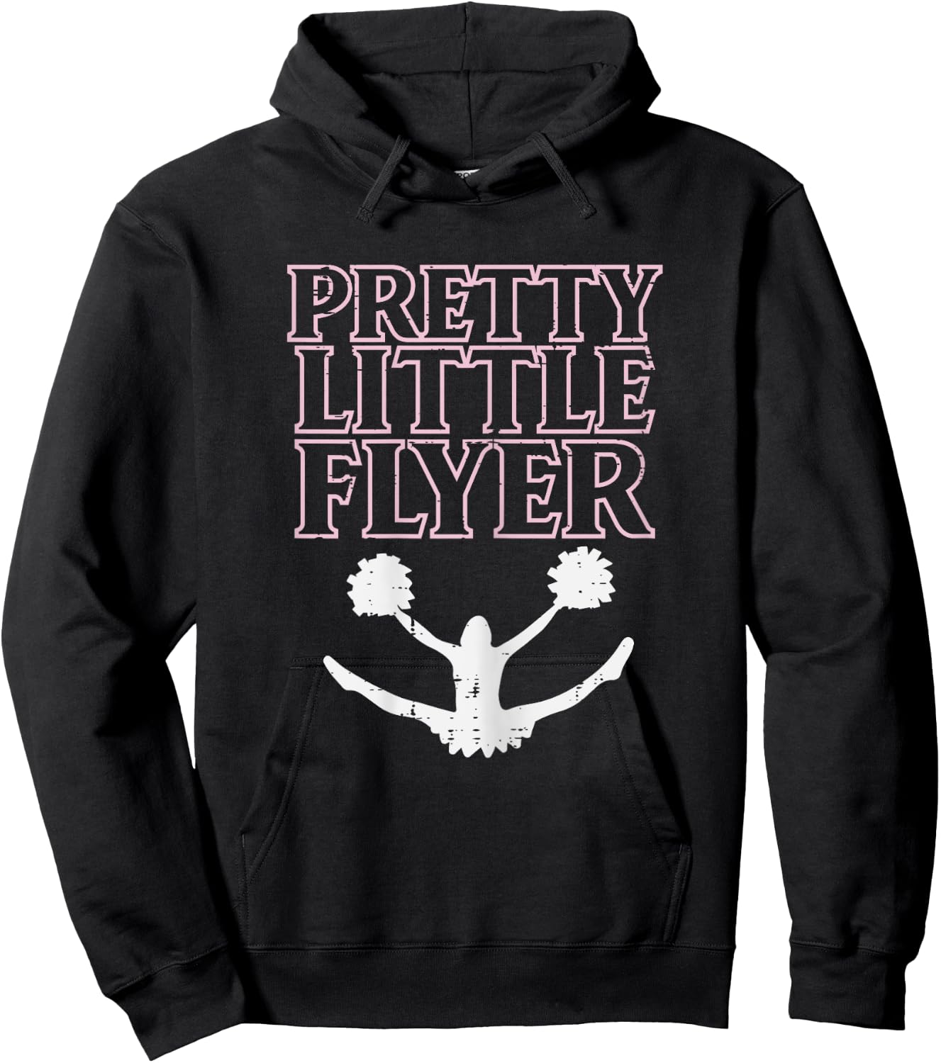 Cheerleader Pretty Little Flyer Cheerleading Women Girls Kid Hoodie - Hoodie | Black