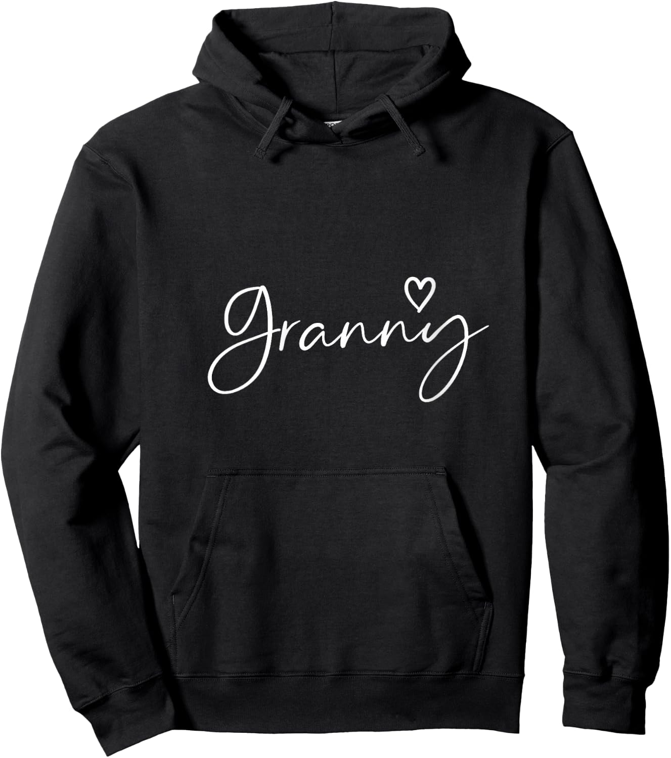 Granny Gifts Grandma Heart Mother's Day Granny V-Neck Hoodie - Hoodie | Black
