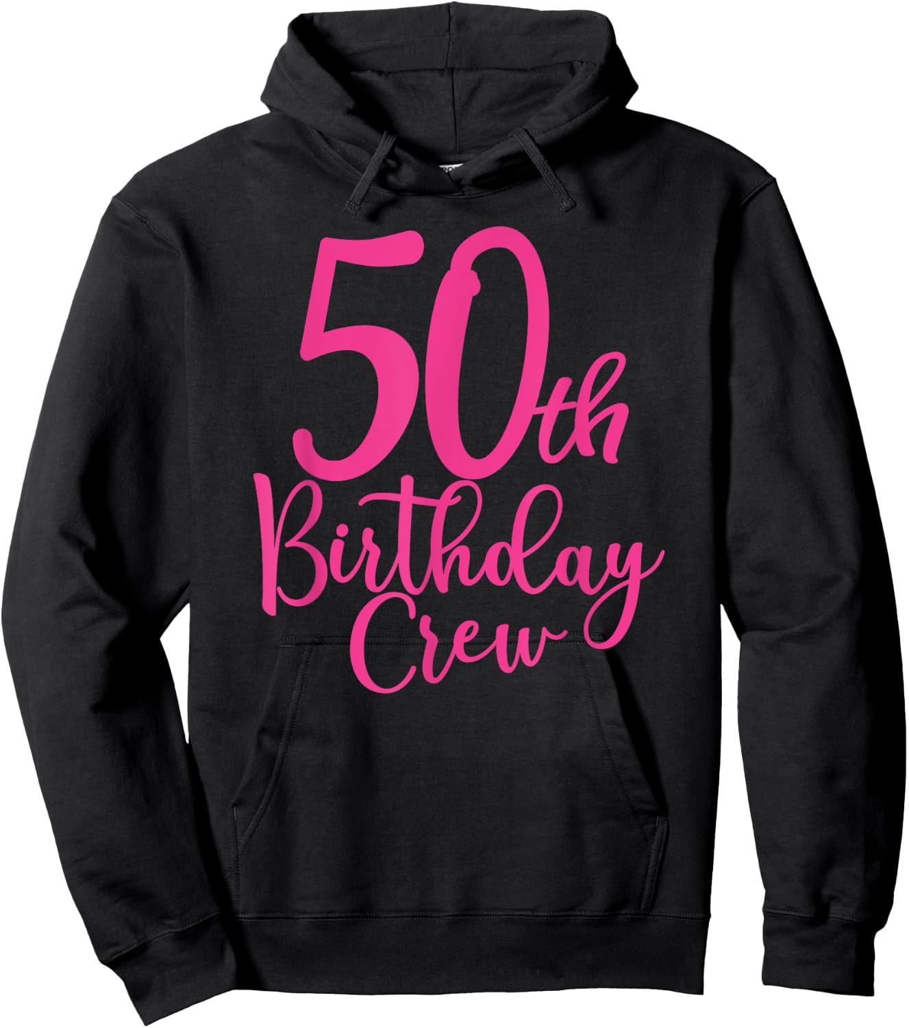 50th Birthday Crew, 50 Years Old Women Matching Group Party Hoodie - Hoodie | Black
