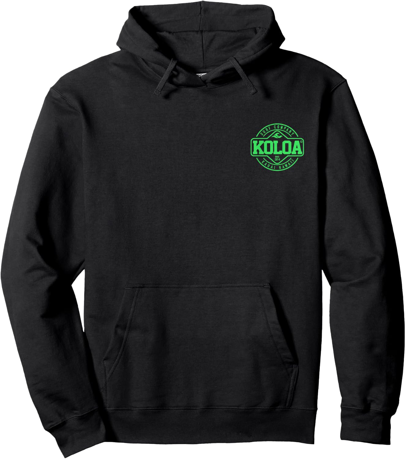 Koloa Surf Dawn Patrol Green Logo Surf Graphic Hoodie - Hoodie | Black