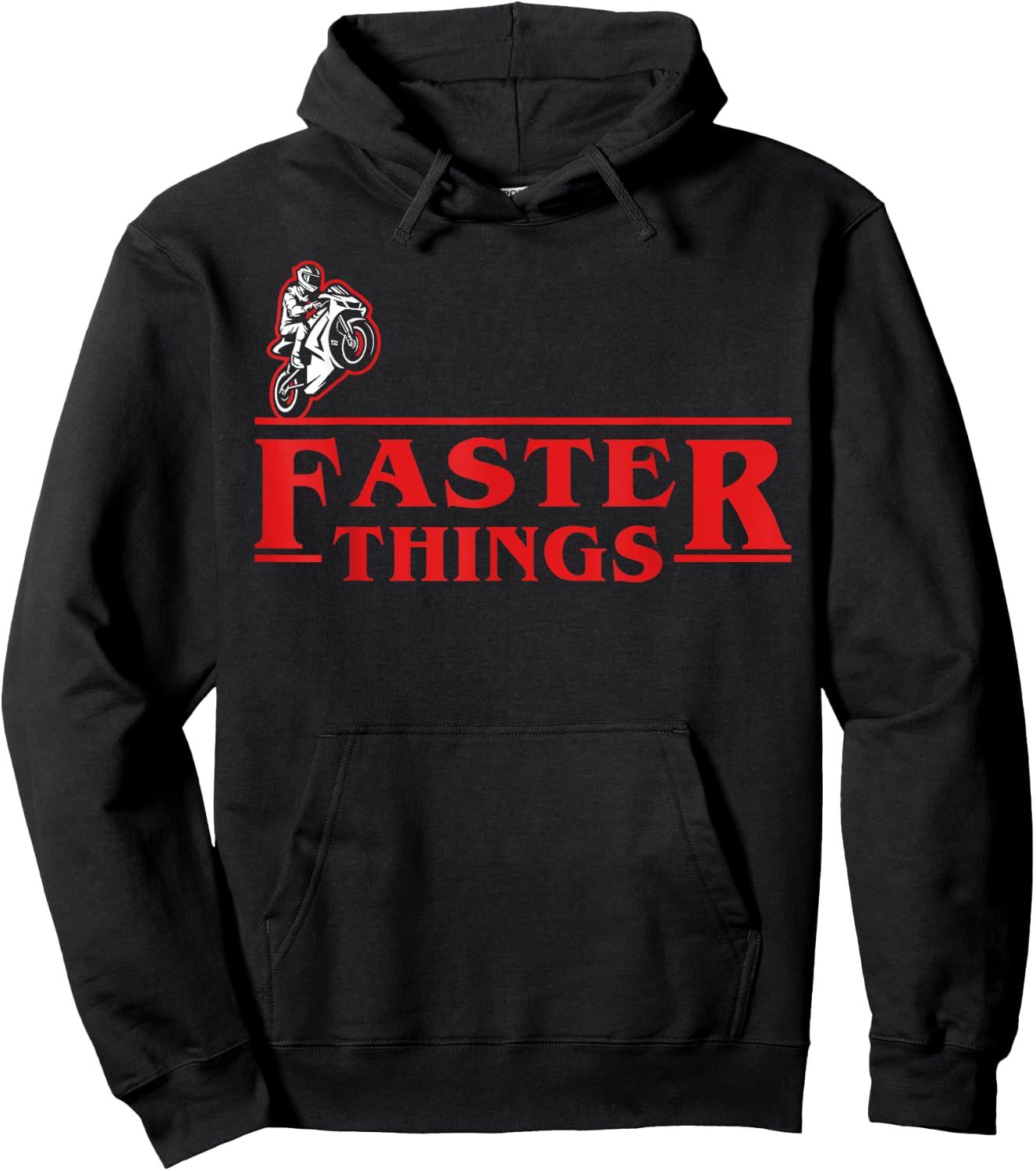 Faster Things Motorbike Racing Motorcycle Funny Hoodie - Hoodie | Black