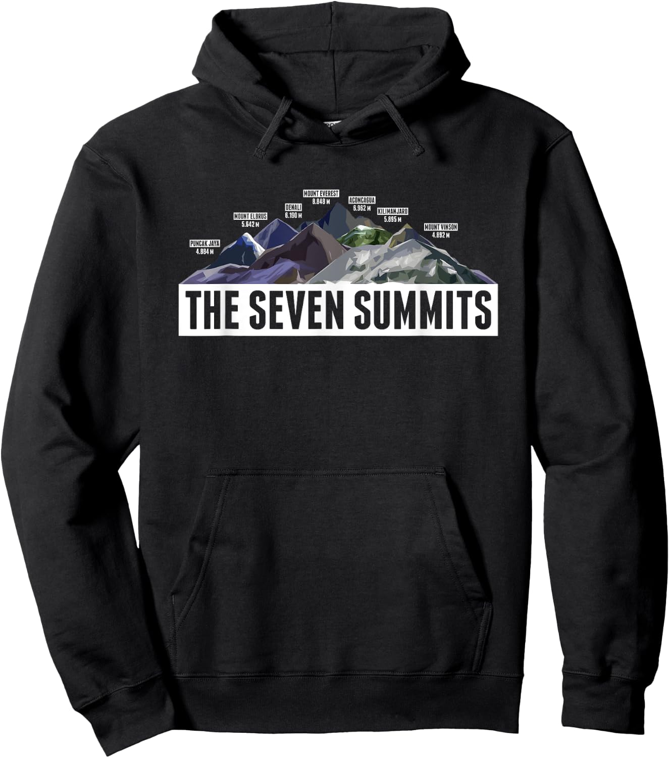 Seven Summits Mountaineering Climbing Hiking Gift Hoodie - Hoodie | Black