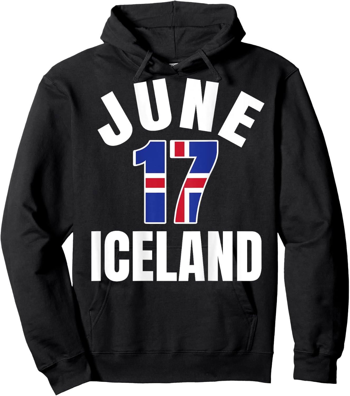 June 17 Iceland National Festival Day Independence Day Hoodie - Hoodie | Black