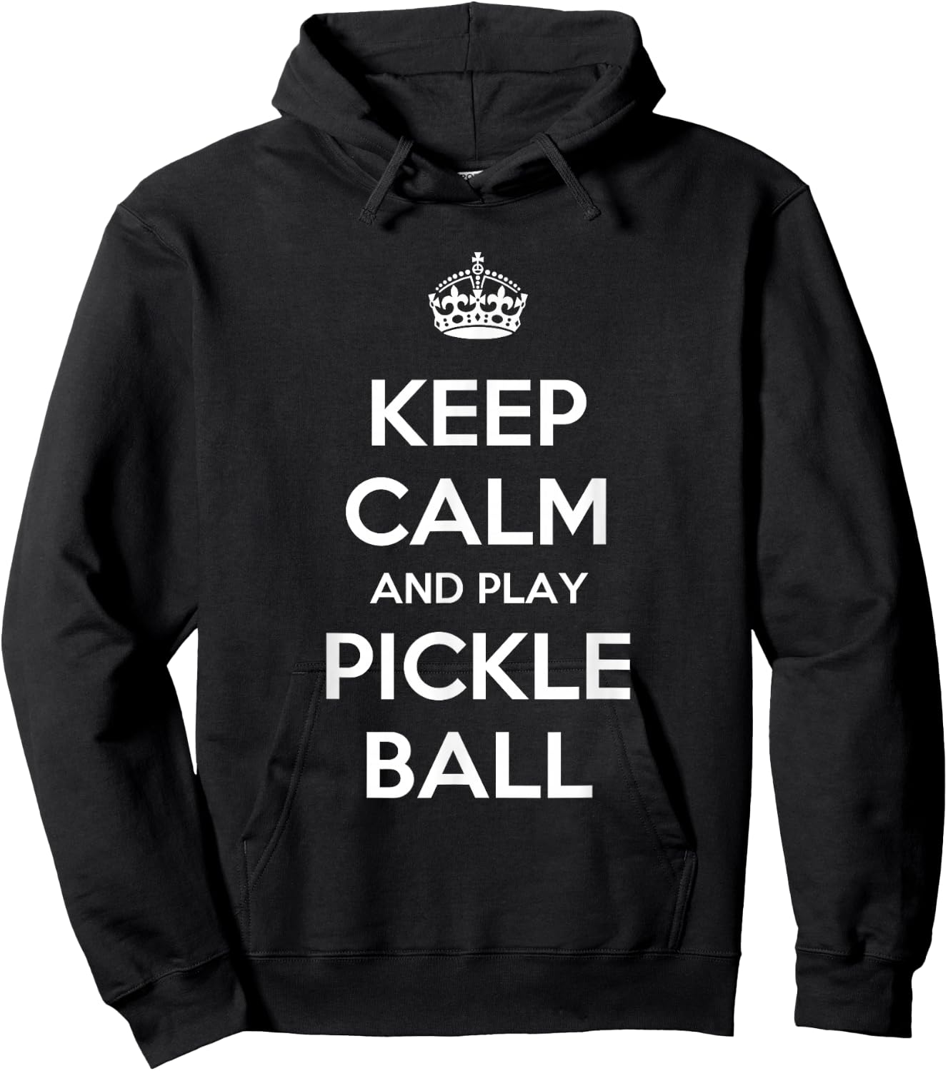 Keep Calm And Play Pickleball Funny Hoodie - Hoodie | Black