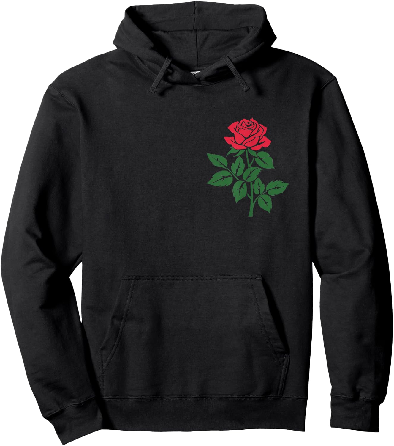 Rose Flower Floral Romantic Love Valentines Day Graphic Hoodie - Hoodie | Black