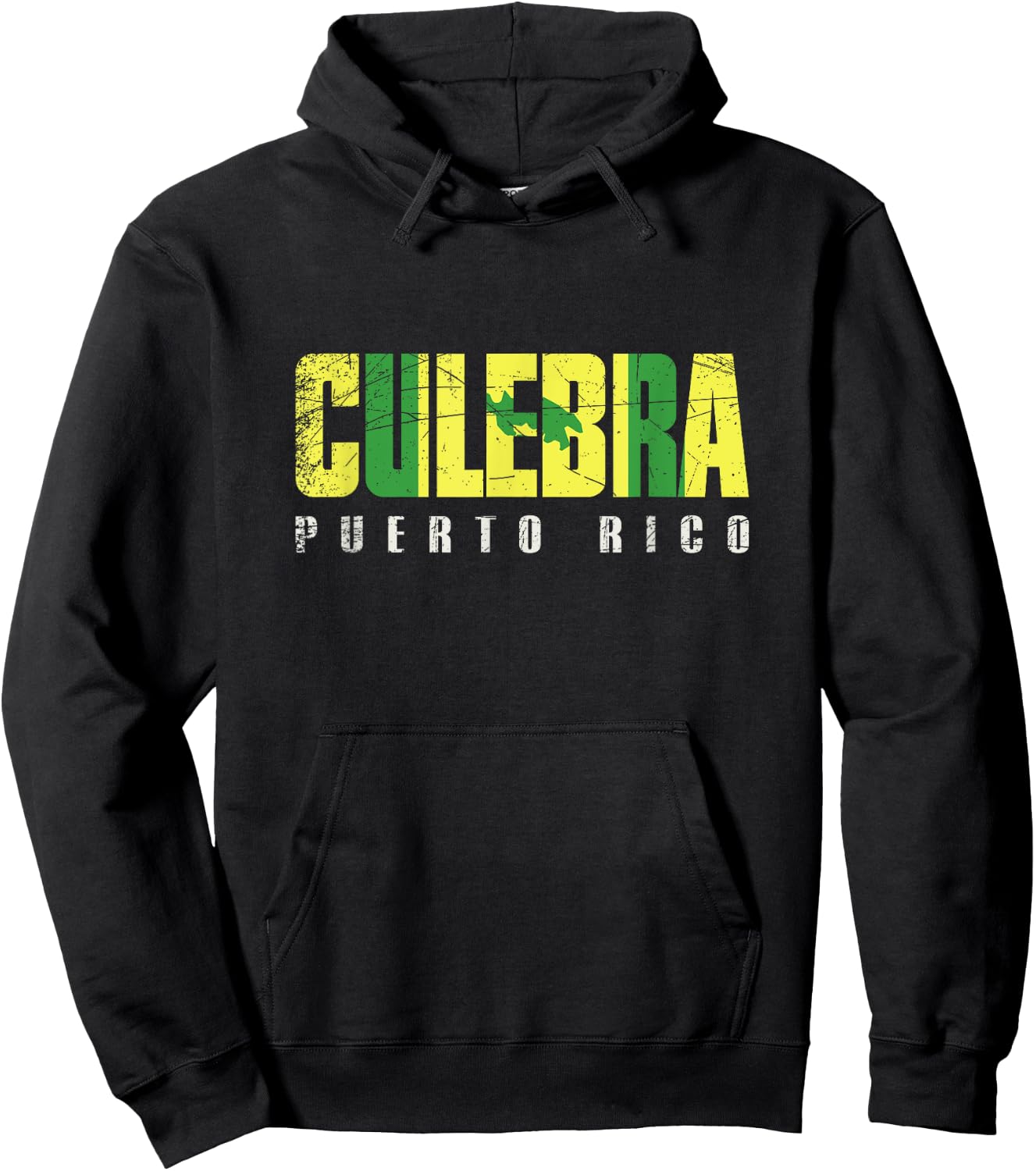 Culebra City in Puerto Rico, Culebra Flag Hoodie - Hoodie | Black