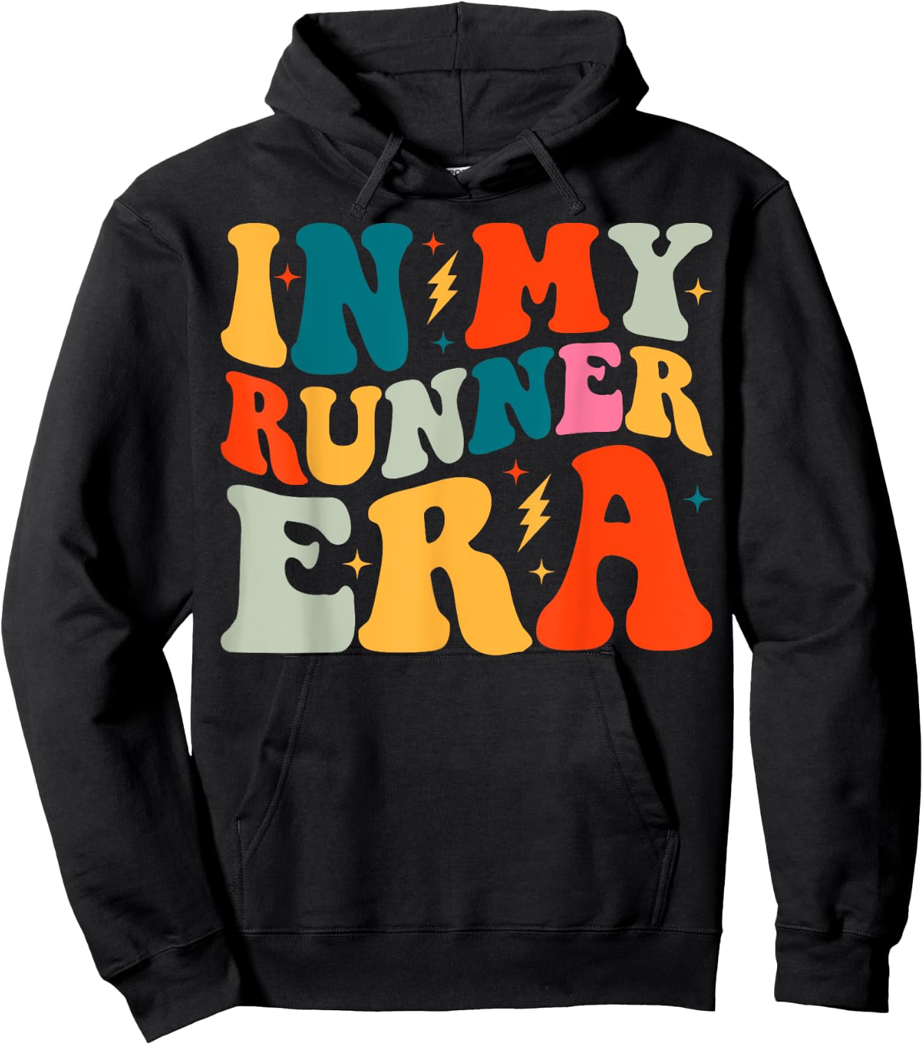 Groovy In My Runner Era Running Hoodie - Hoodie | Black