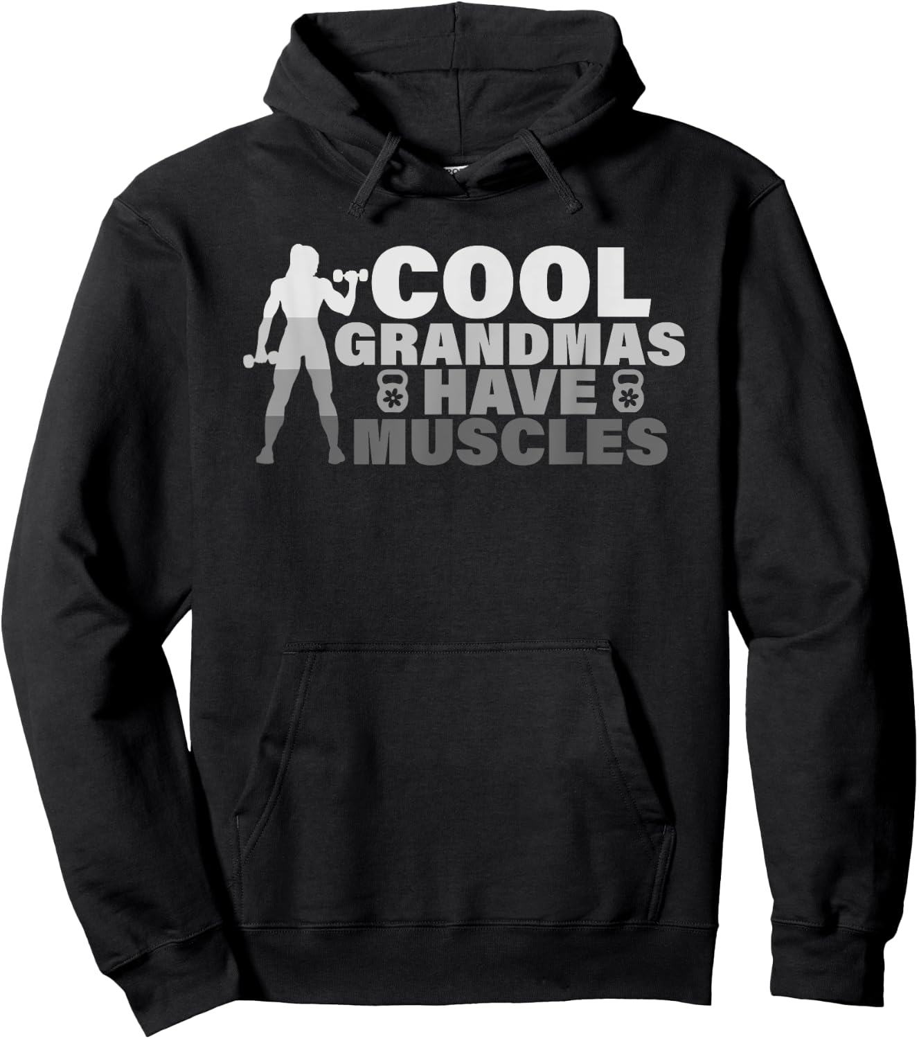 Cool Grandmas Have Muscles Hoodie - Hoodie | Black