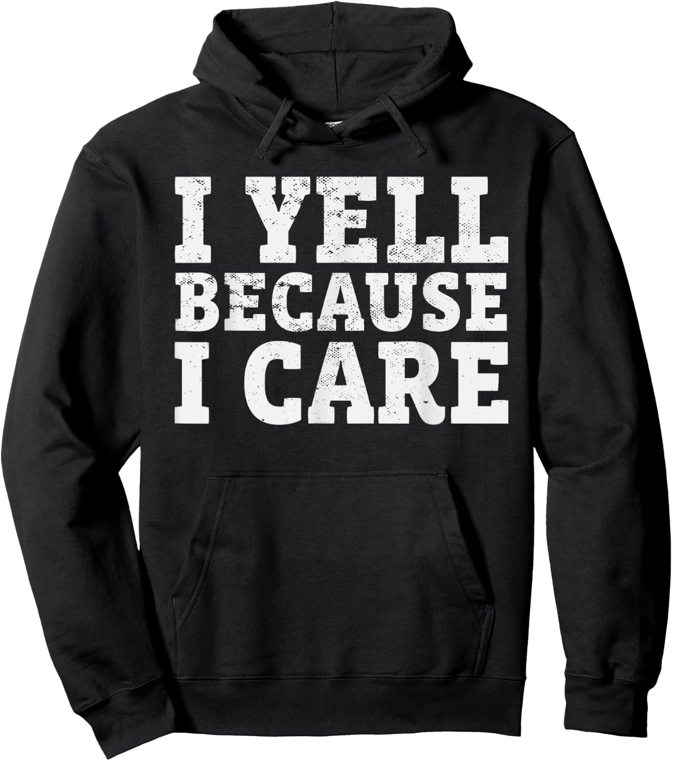 I yell Because I care Funny Baseball Coach Parents Hoodie - Hoodie | Black