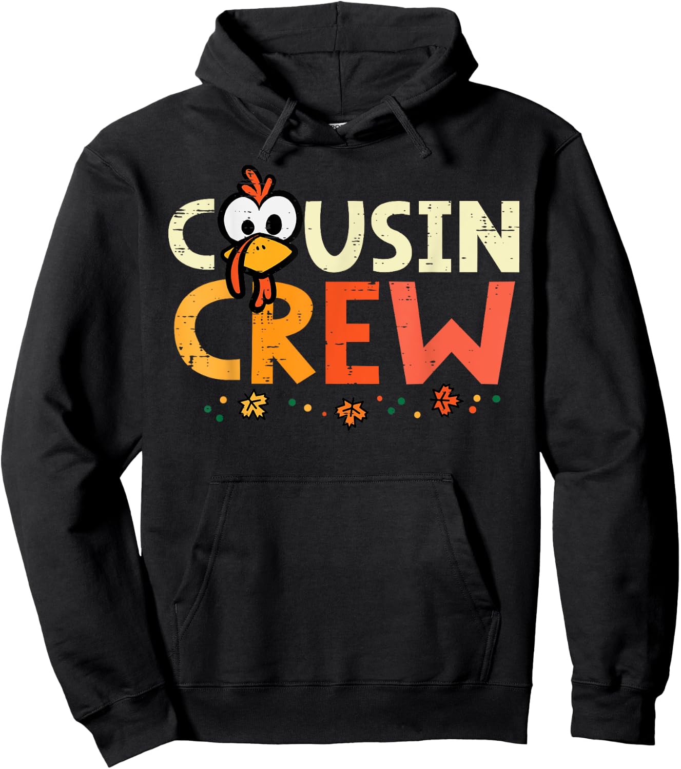 Thanksgiving Cousin Crew Squad Fall Boys Girls Kid Women Men Hoodie - Hoodie | Black