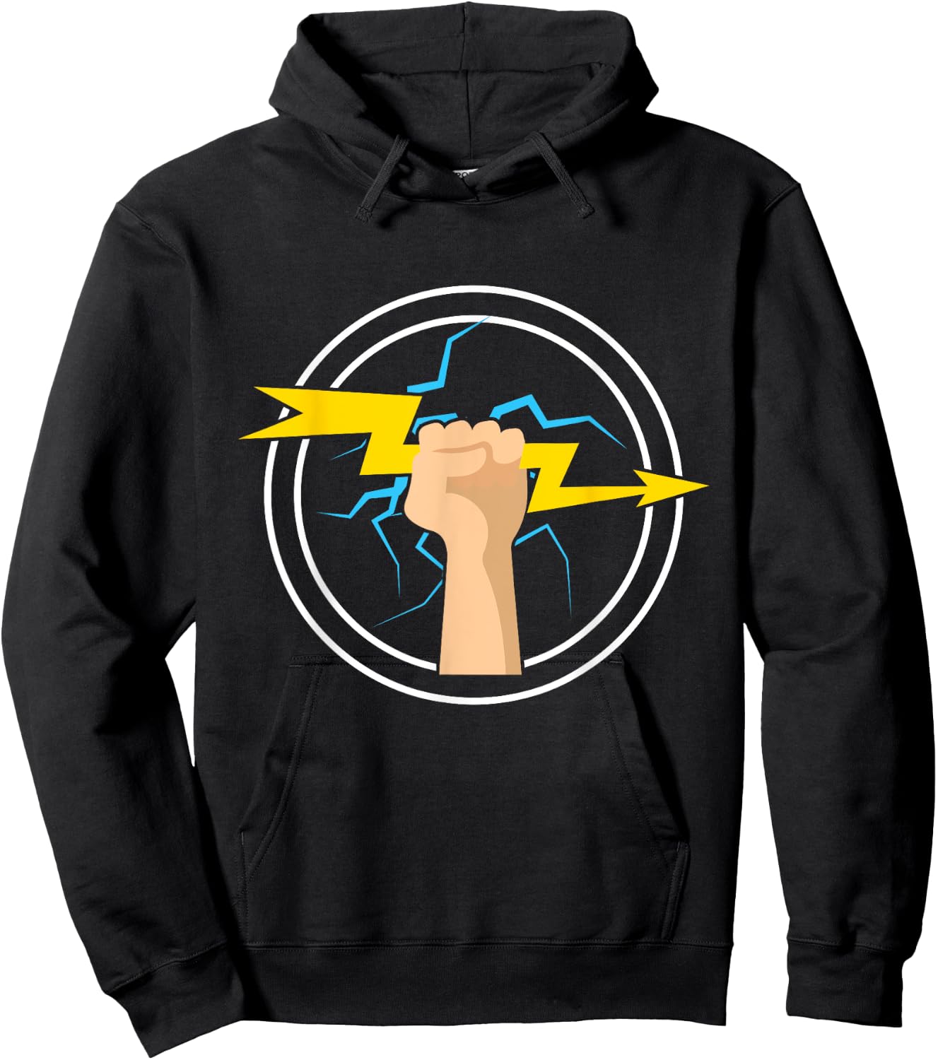 Electrician Lighting Bolt Lineman Electrical Worker Energy Hoodie - Hoodie | Black