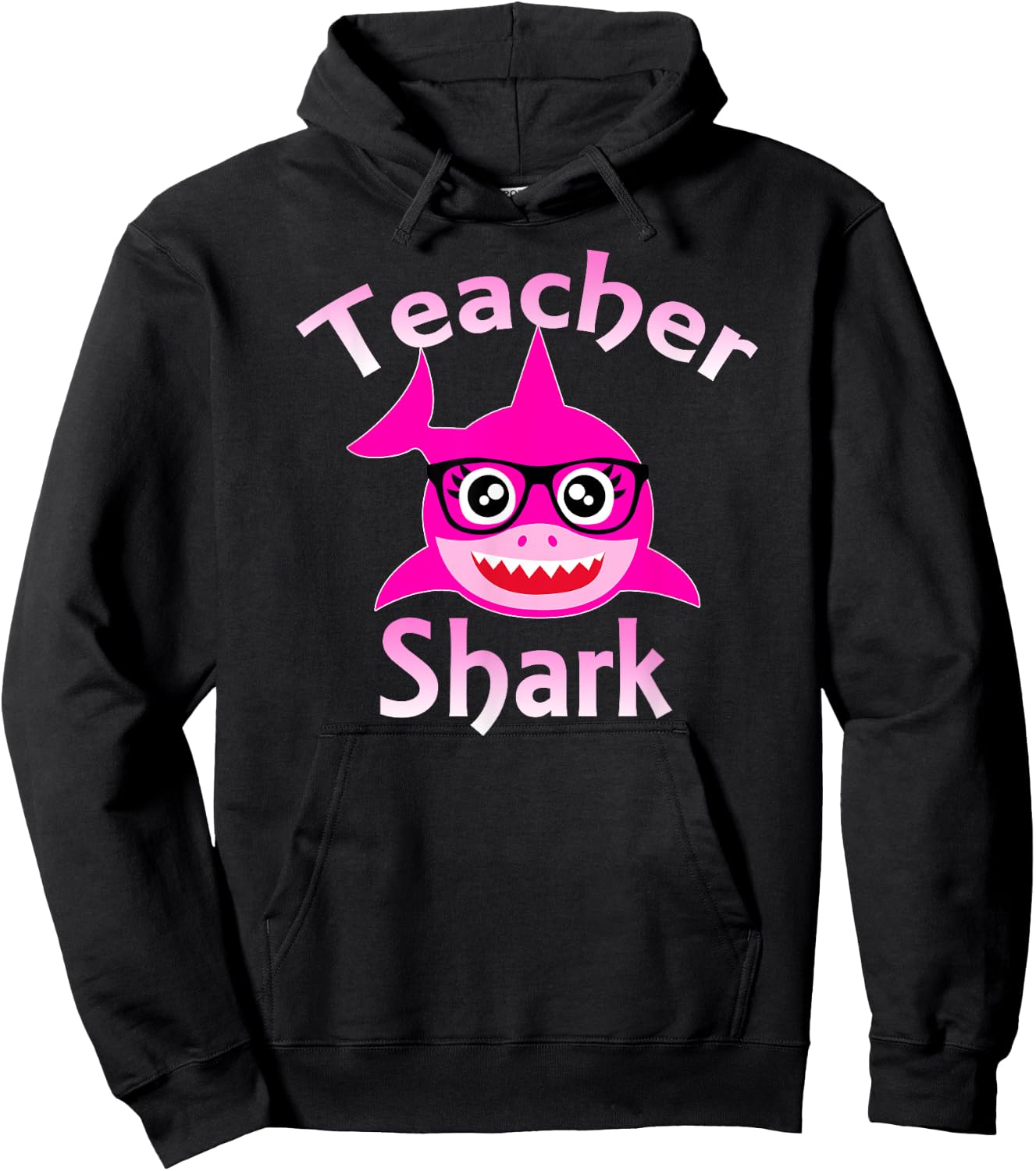 Teacher Shark Funny Female Teacher Hoodie - Hoodie | Black