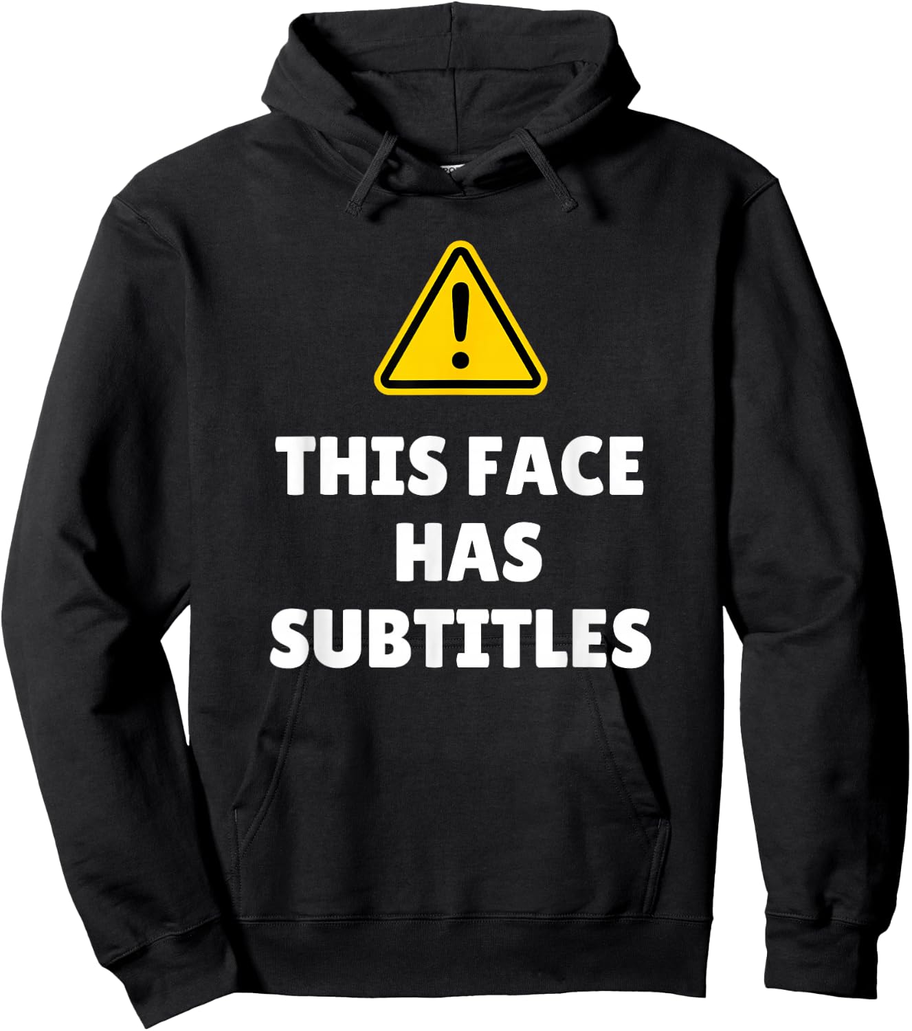Funny This Face Has Subtitles Top for Judgy Person Hoodie - Hoodie | Black