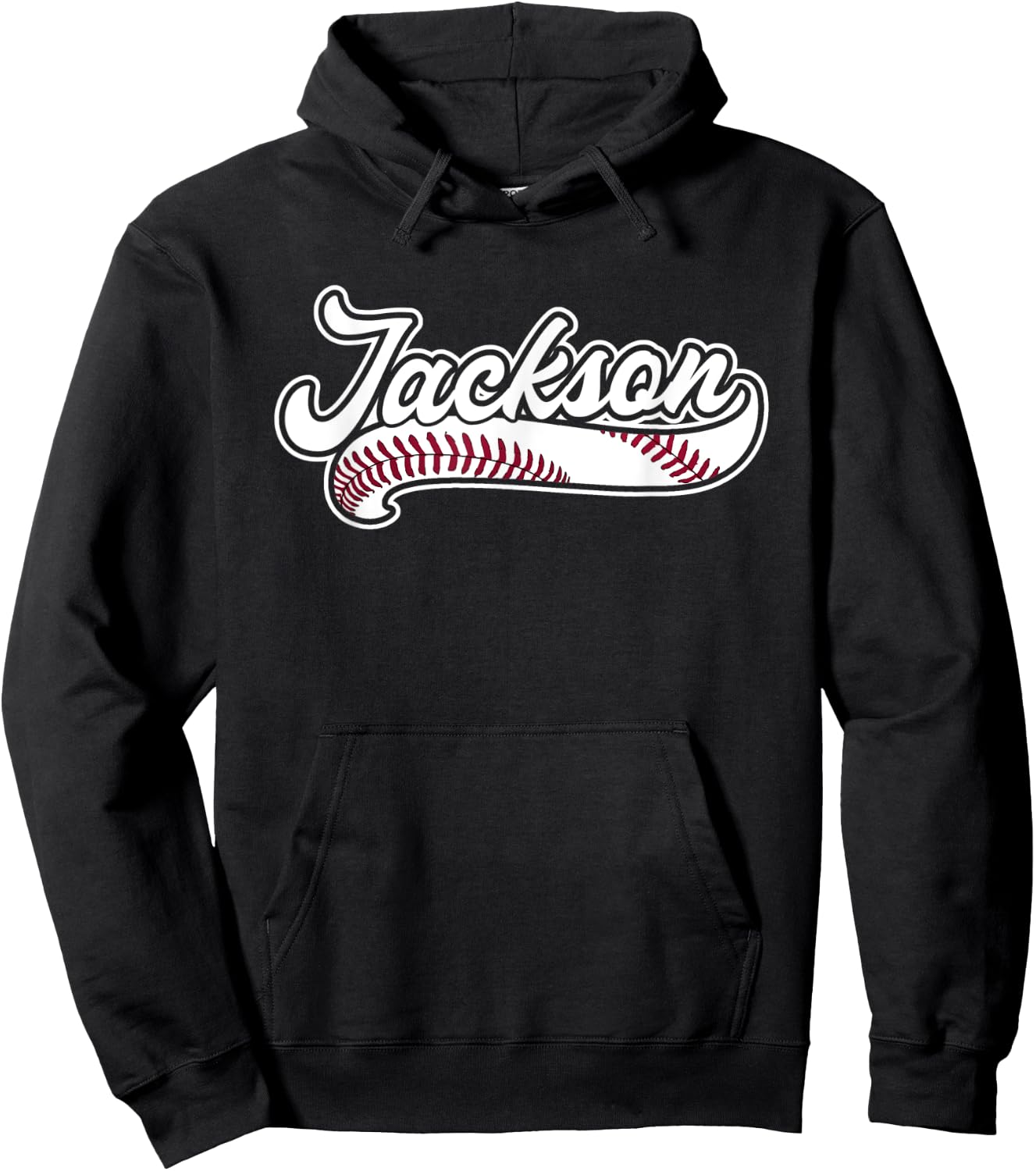 Jackson Funny Personalized Baseball Fan Birthday Name Gift Hoodie - Hoodie | Black