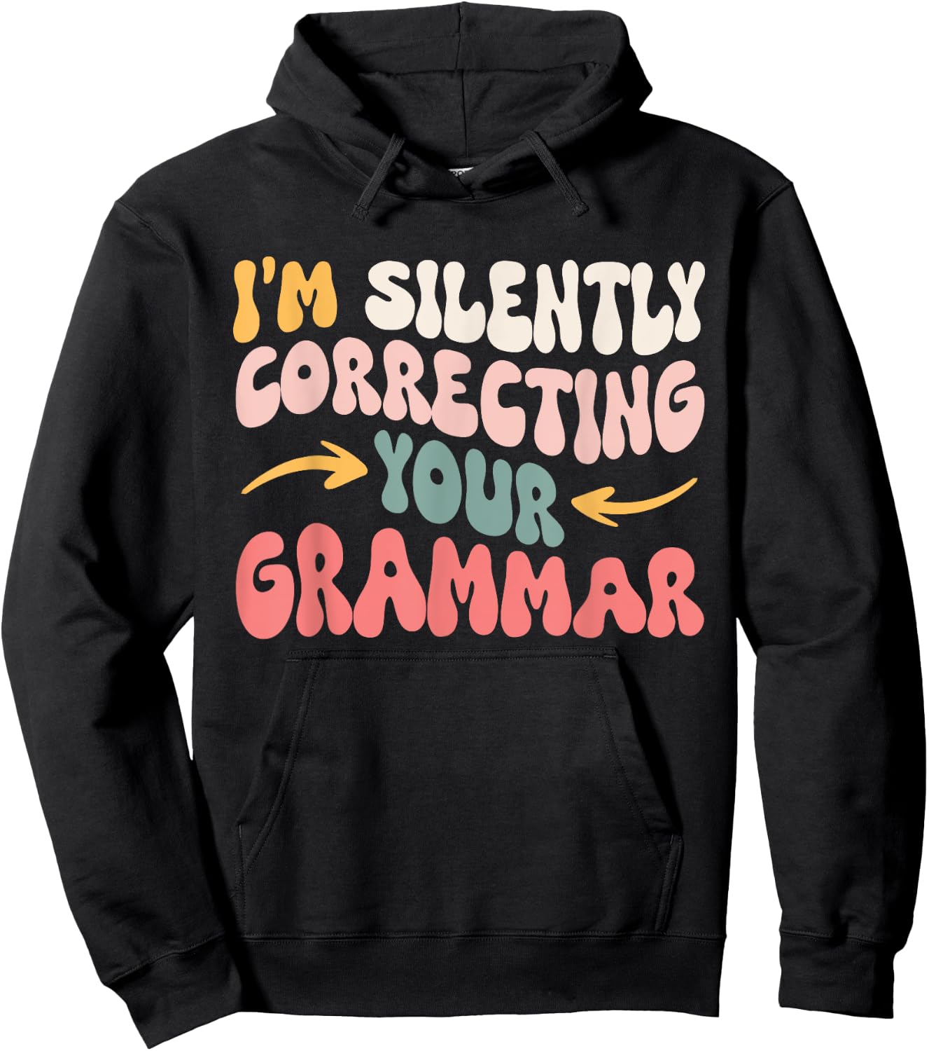 English Teacher Grammar Police Men Women Girls Kids Hoodie - Hoodie | Black