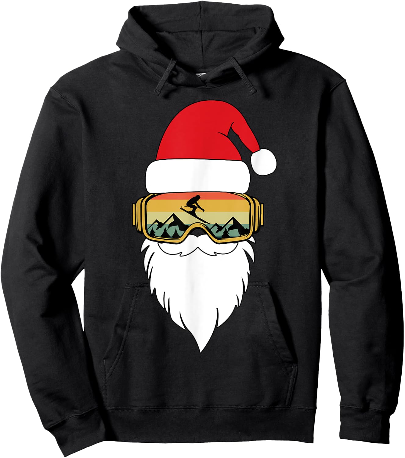 Skiing Christmas Winter Skier Funny Apres Ski Hoodie - Hoodie | Black