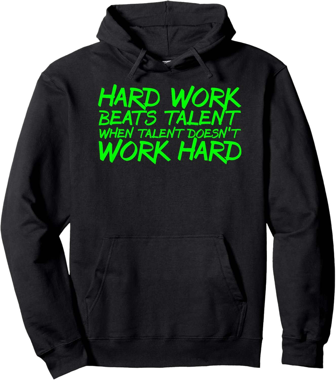 Hard Work Beats Talent sport athlete training gym Hoodie - Hoodie | Black
