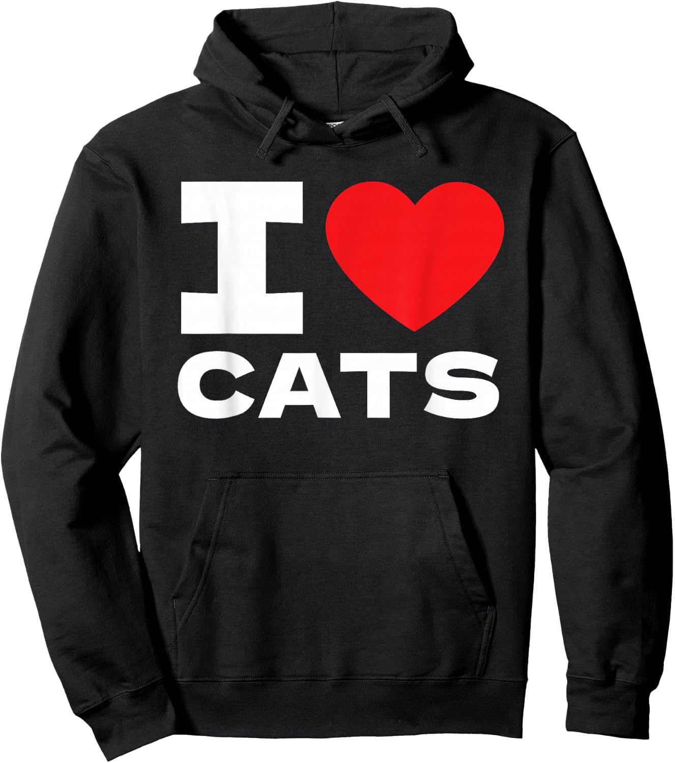 I Love Cats I Heart Cats Cat Lover Hoodie - Hoodie | Black