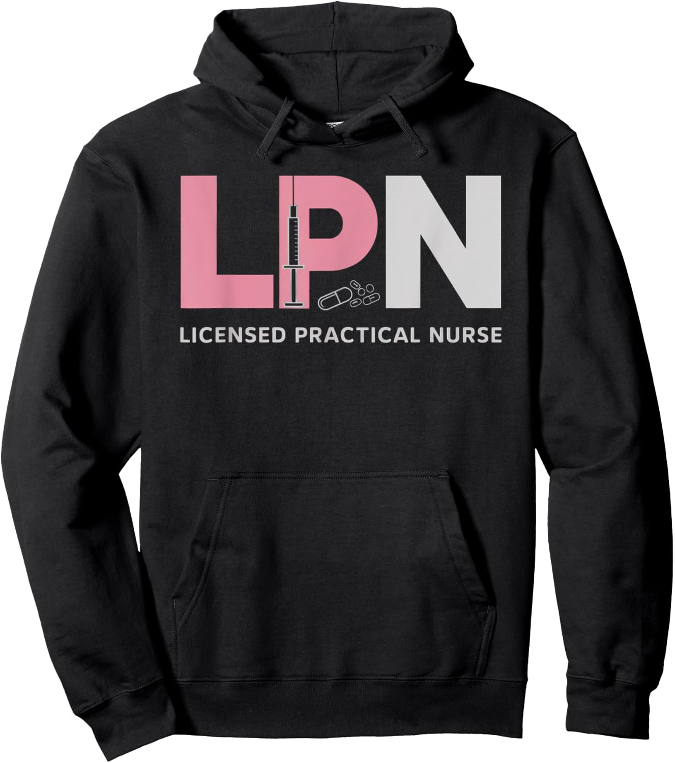 LPN Nursing Licensed Practical Nurse Medical Healthcare Hoodie - Hoodie | Black