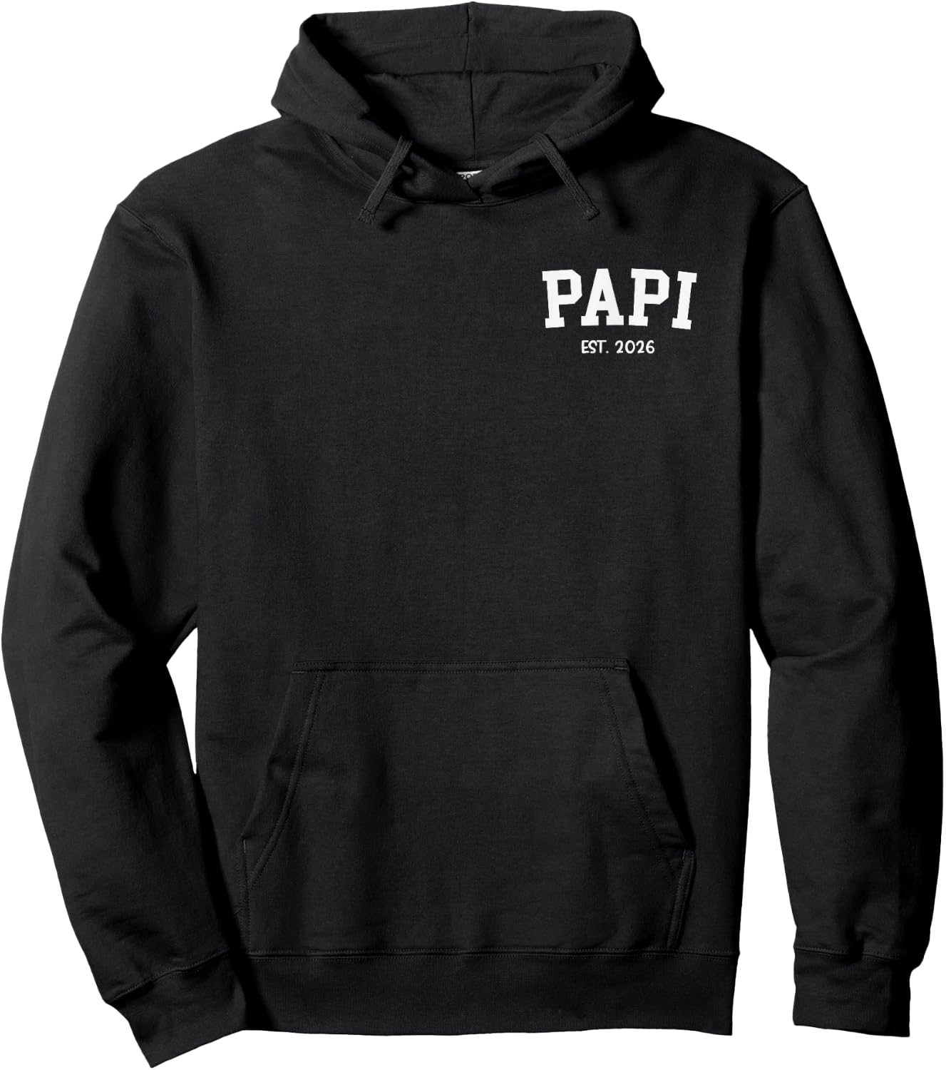 PAPI EST. 2026 Classic Grandpa Fathers Day Hoodie - Hoodie | Black