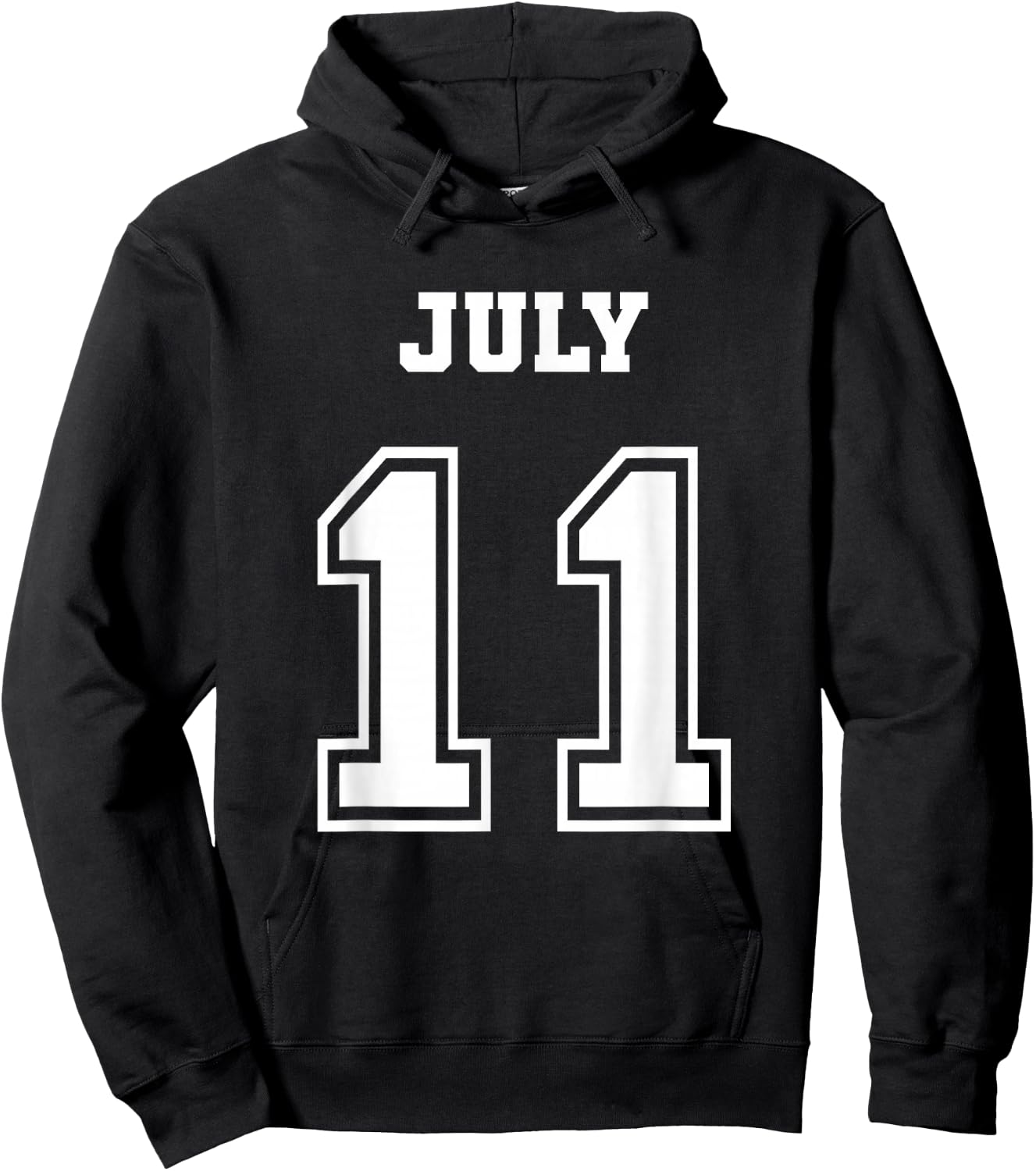 7/11 July 11 Birthday Wedding Graduation Event Jersey Date Hoodie - Hoodie | Black