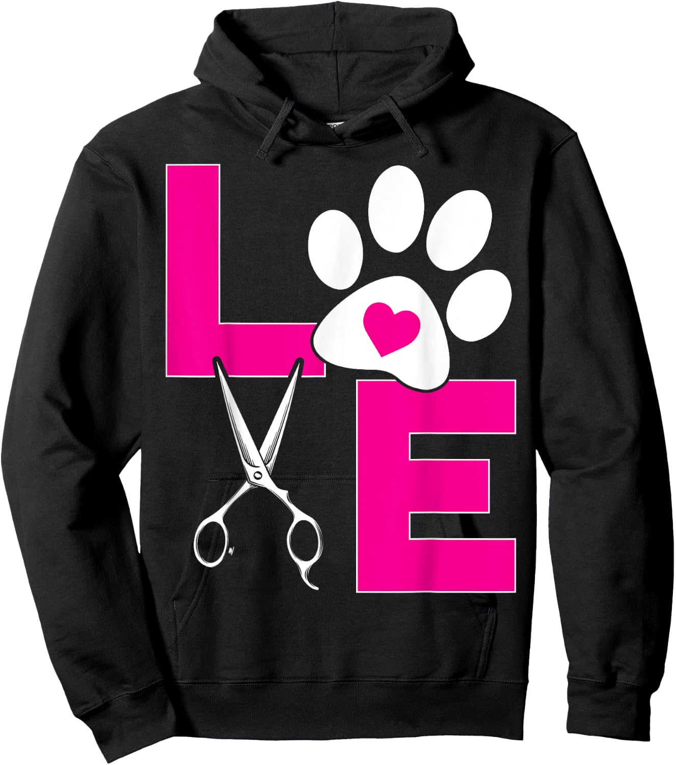 Cute Dog Groomer Funny Dog Grooming Love Christmas Men Women Girls Kids Hoodie - Hoodie | Black