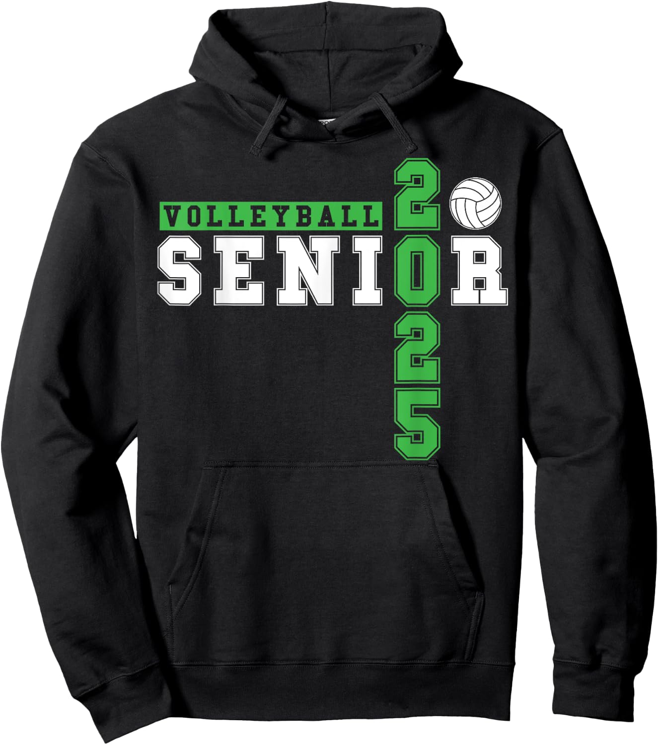 Volleyball Senior Night Volleyball Senior 2025 Graduation 17 Hoodie - Hoodie | Black