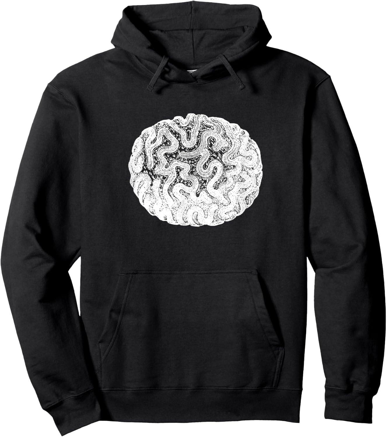 Brain Coral Ocean Marine Benthic Coral Reef Hoodie - Hoodie | Black
