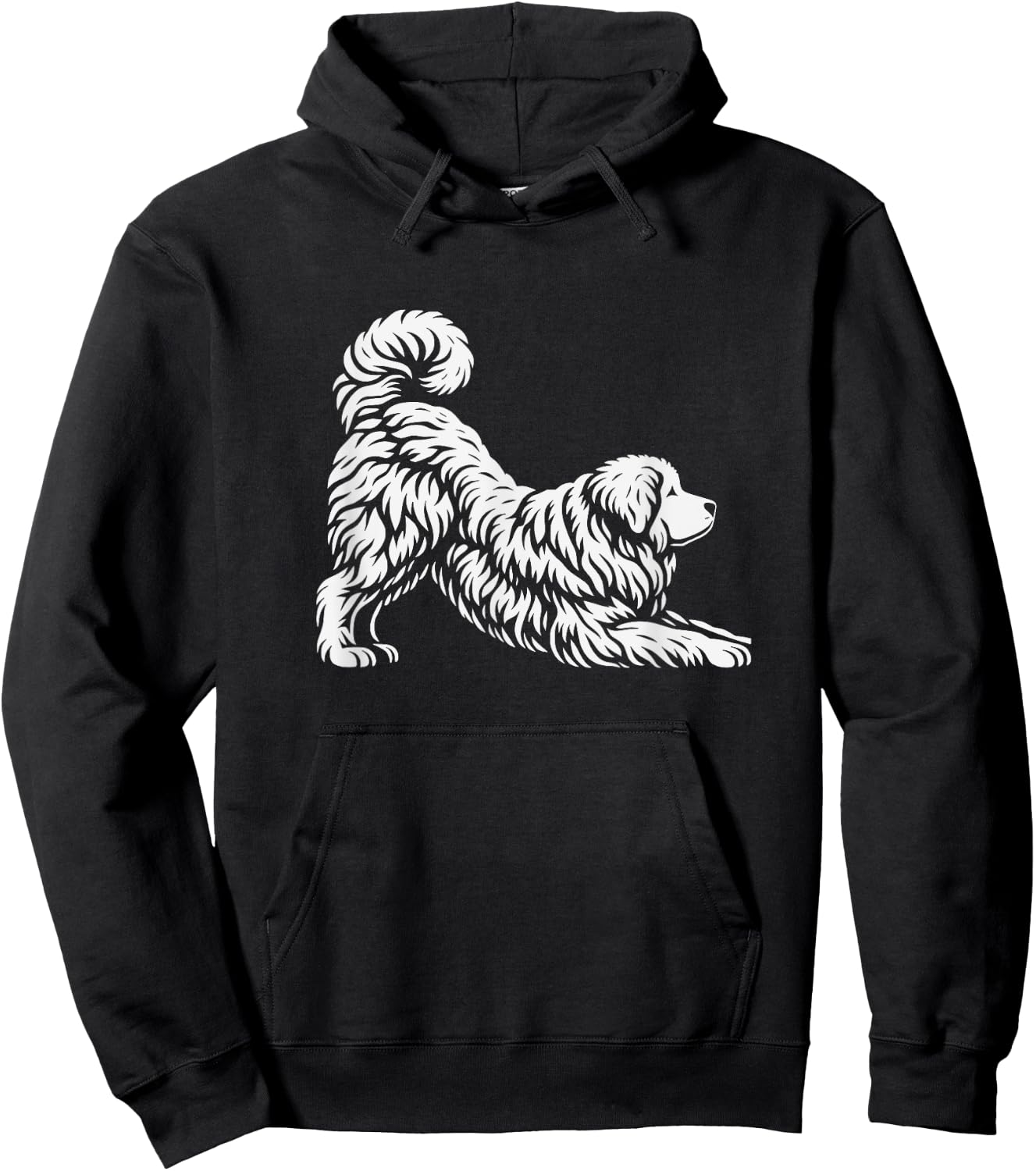 Great Pyrenees Dog Yoga Pose Graphic Design Hoodie - Hoodie | Black
