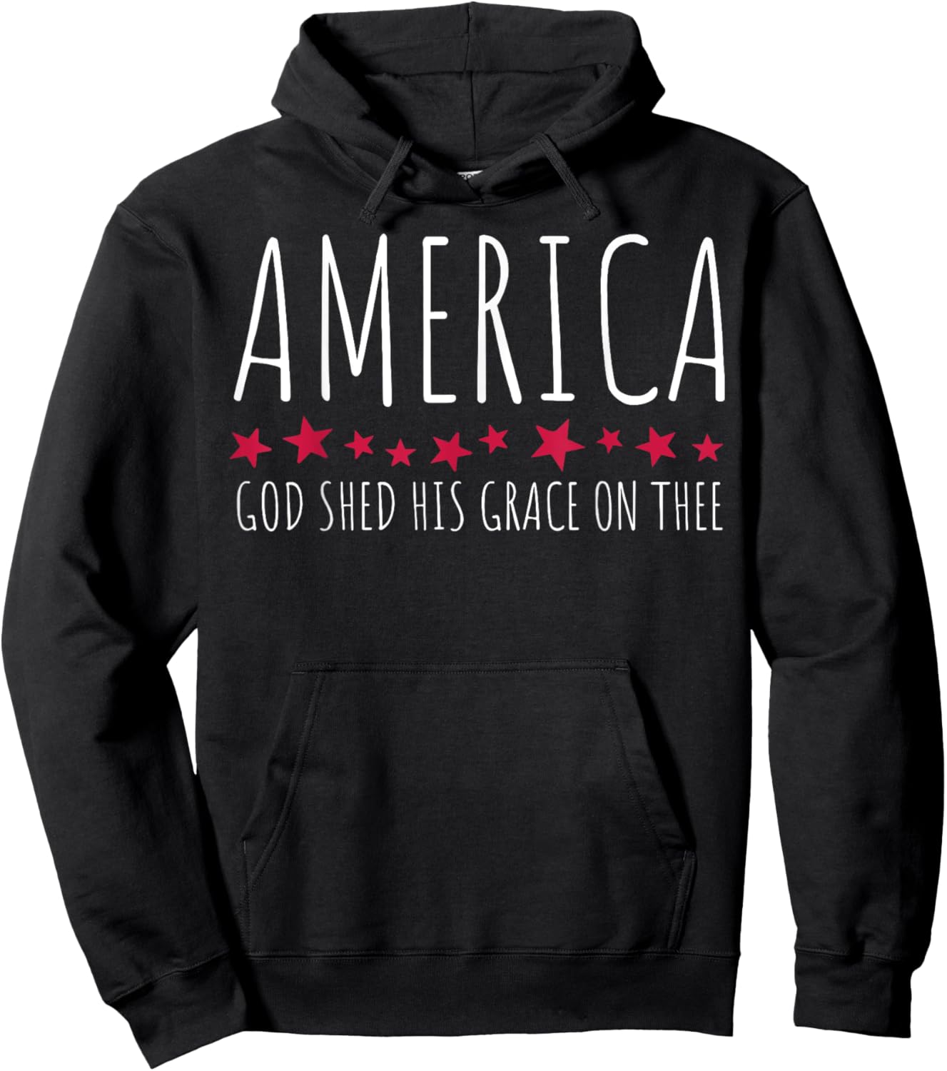 America God Shed His Grace On Thee Hoodie - Hoodie | Black