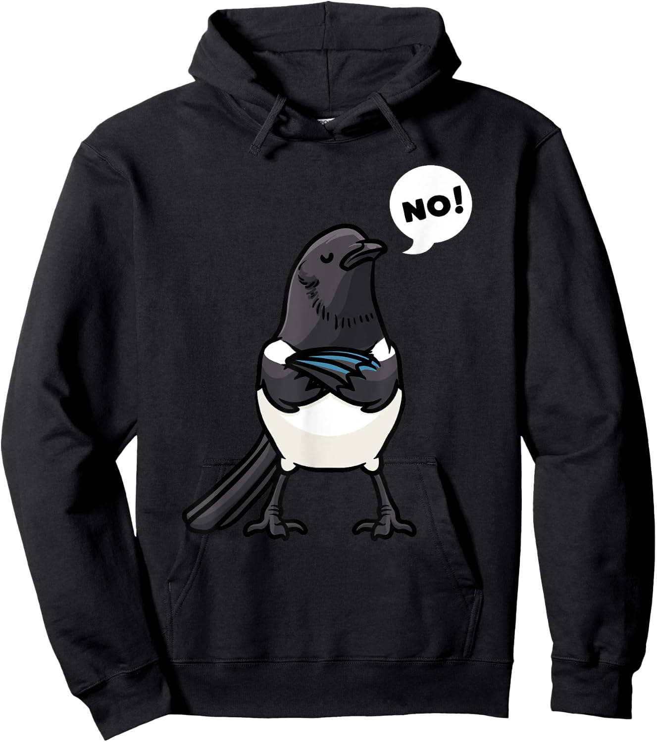 Eurasian Magpie Bird Common Magpie Hoodie - Hoodie | Black