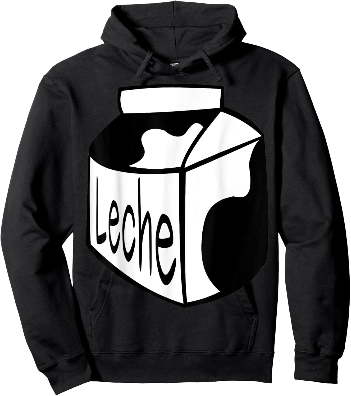Leche Spanish Milk Carton Dairy Lover Hoodie - Hoodie | Black