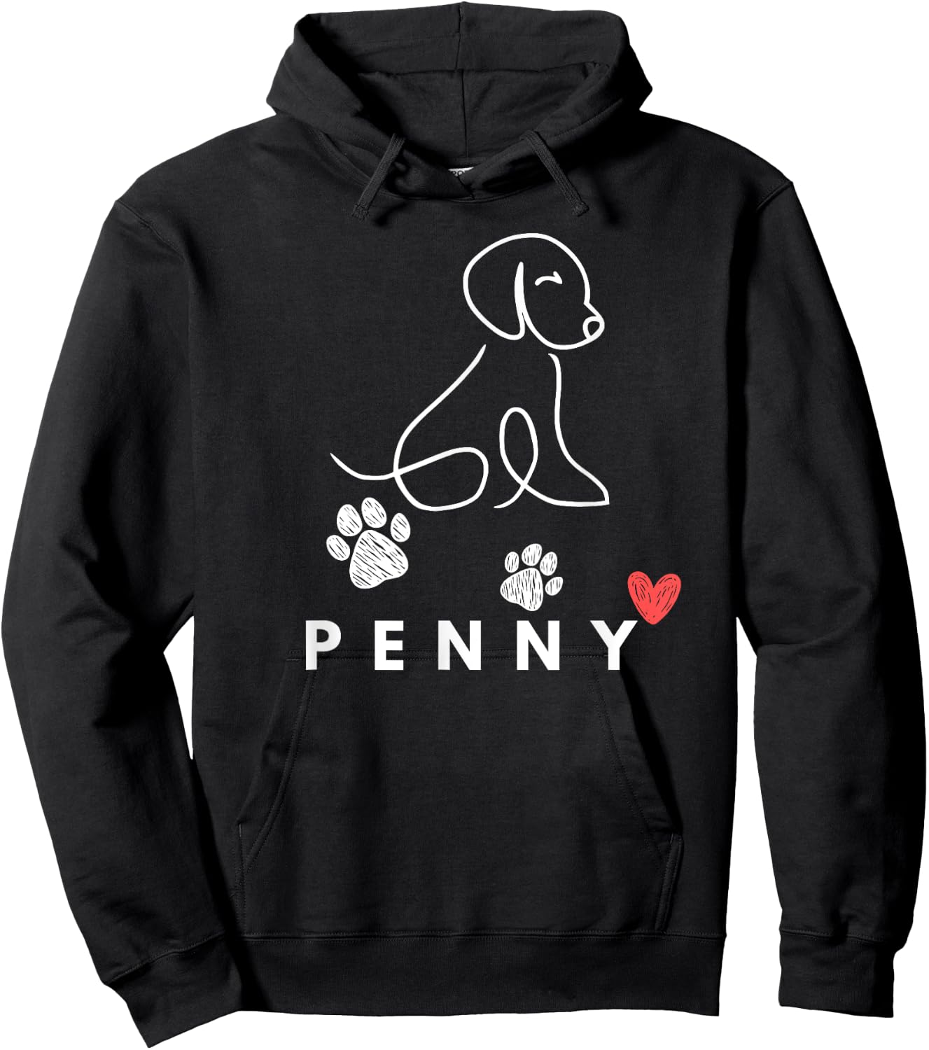 Penny Dog nametag Gift my Puppy Dog named Penny Hoodie - Hoodie | Black