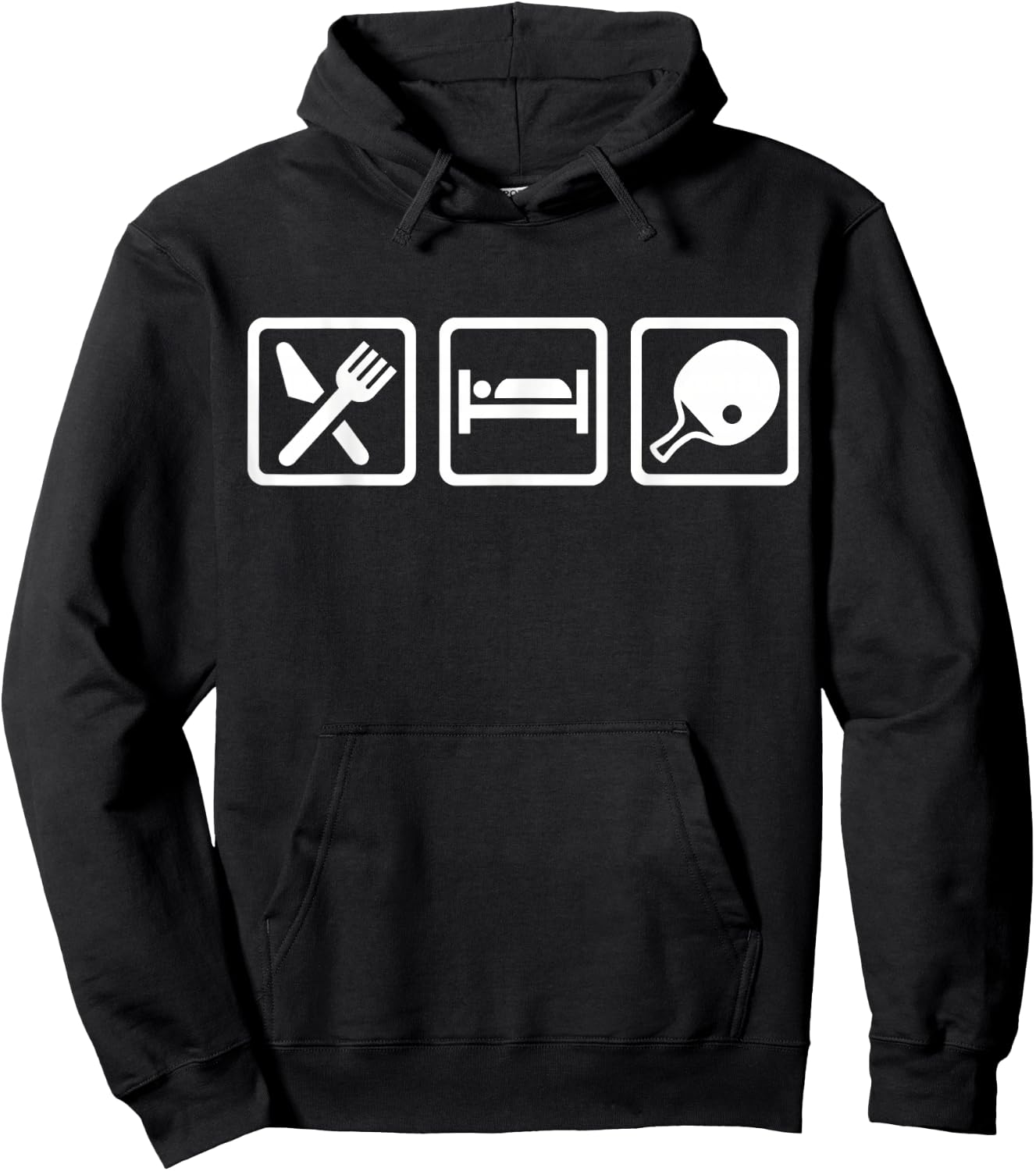 Eat Sleep ping Pong Hoodie - Hoodie | Black