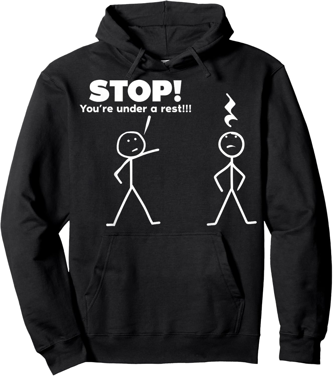 Stop You're Under A Rest Hoodie - Hoodie | Black