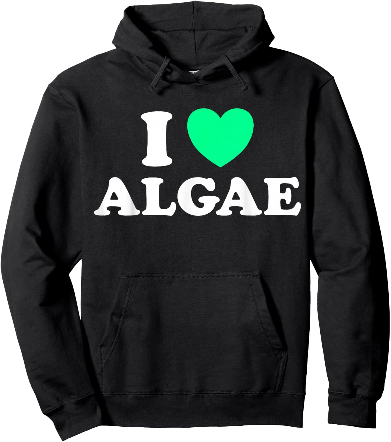 Alga Heart Funny Cute C02 Sequestration Bioremediation Fan Hoodie - Hoodie | Black