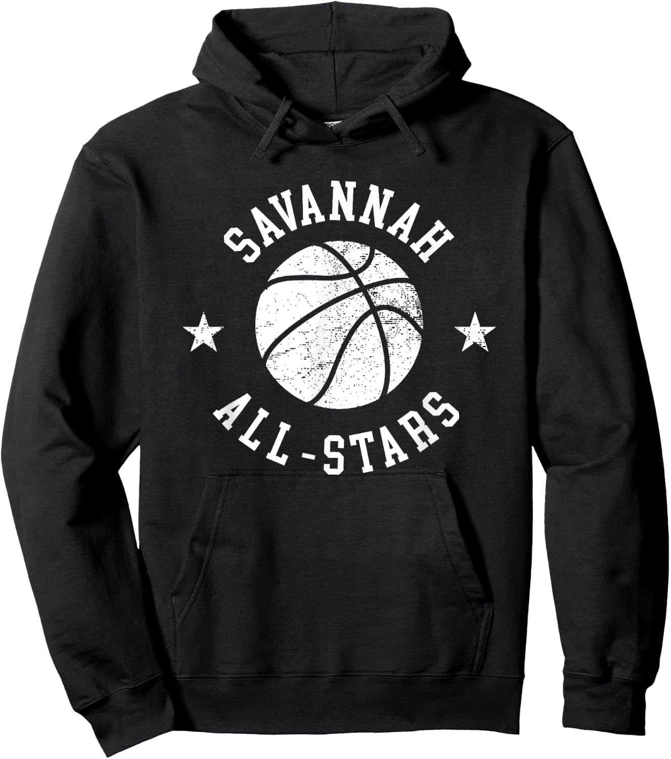 Savannah Vintage All-Stars Retro 80s Basketball Hoodie - Hoodie | Black