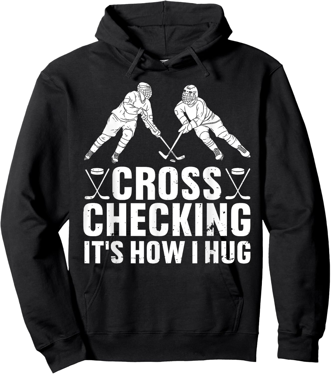 Cool Ice Hockey Art Men Women Boys Field Ice Hockey Lover Hoodie - Hoodie | Black