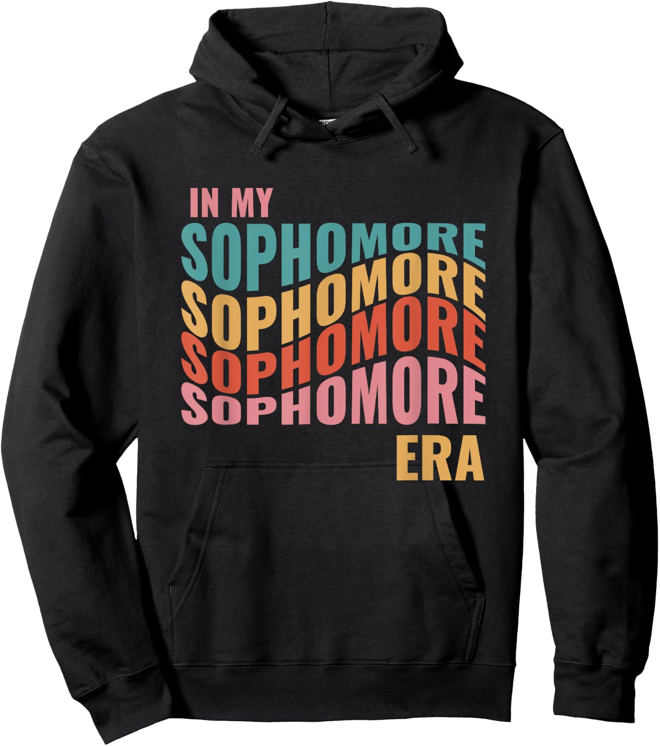 In My Sophomore Era High School 10th Grade Back to School Hoodie - Hoodie | Black