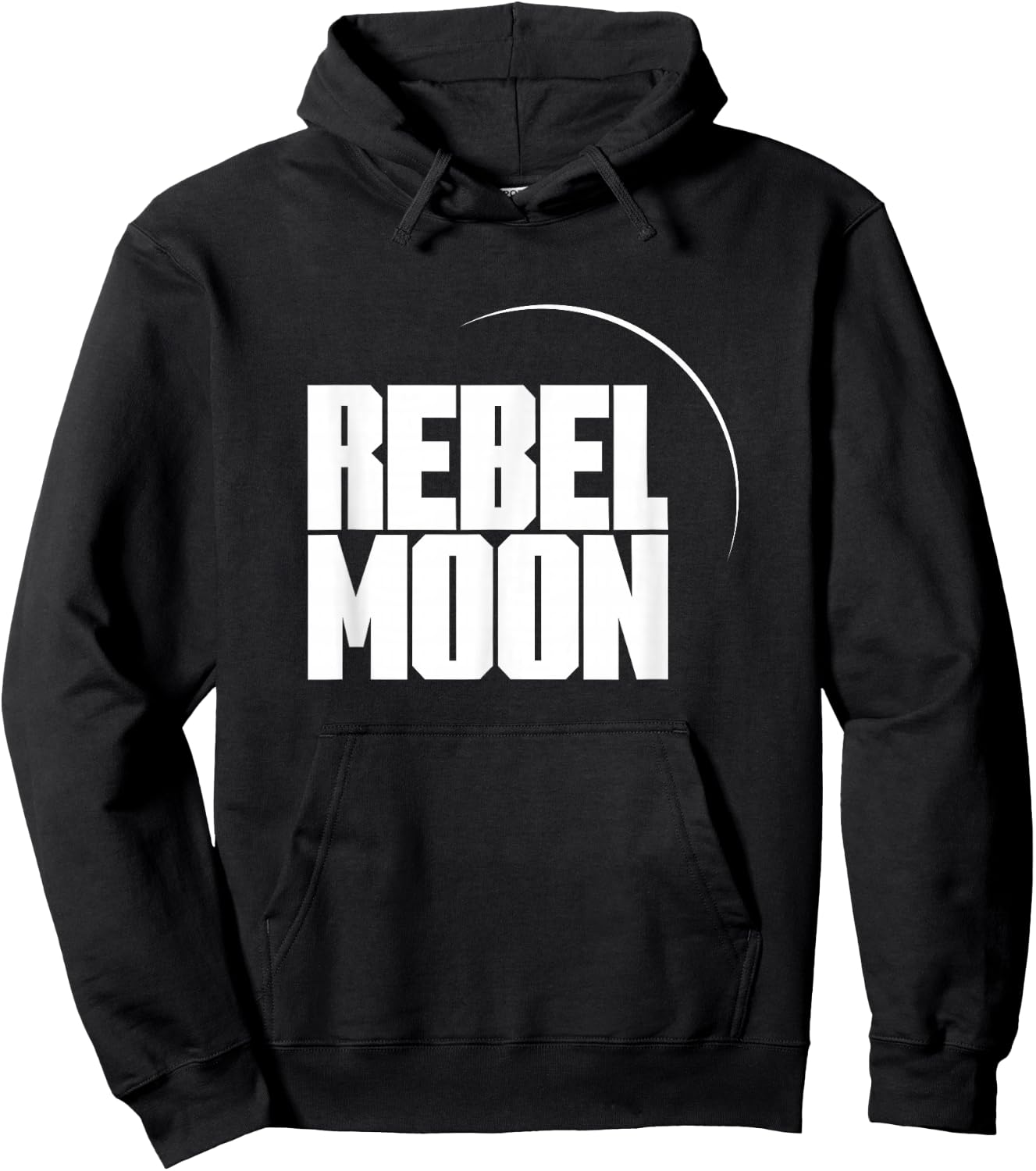 Rebel Moon White Text Movie Logo Hoodie - Hoodie | Black