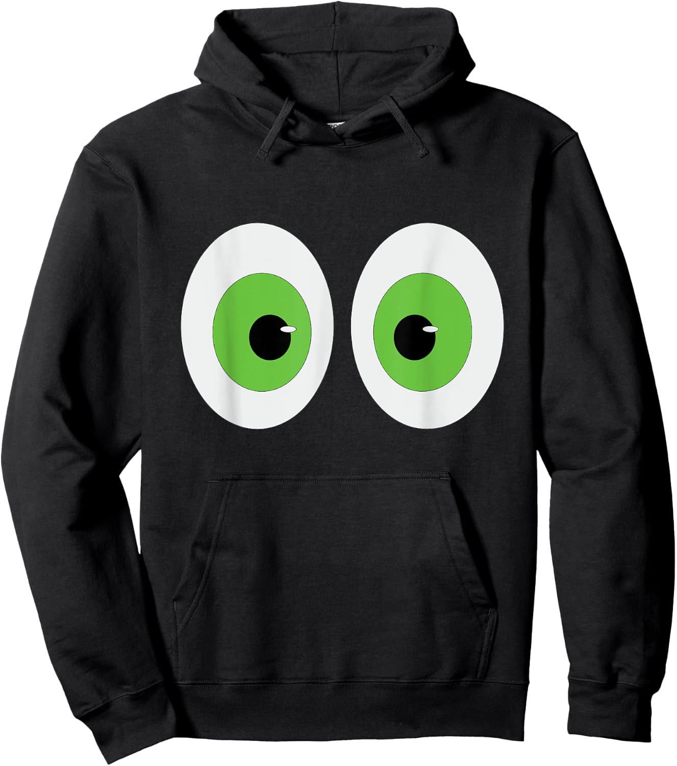 Two Big Green Eyeballs Hoodie - Hoodie | Black