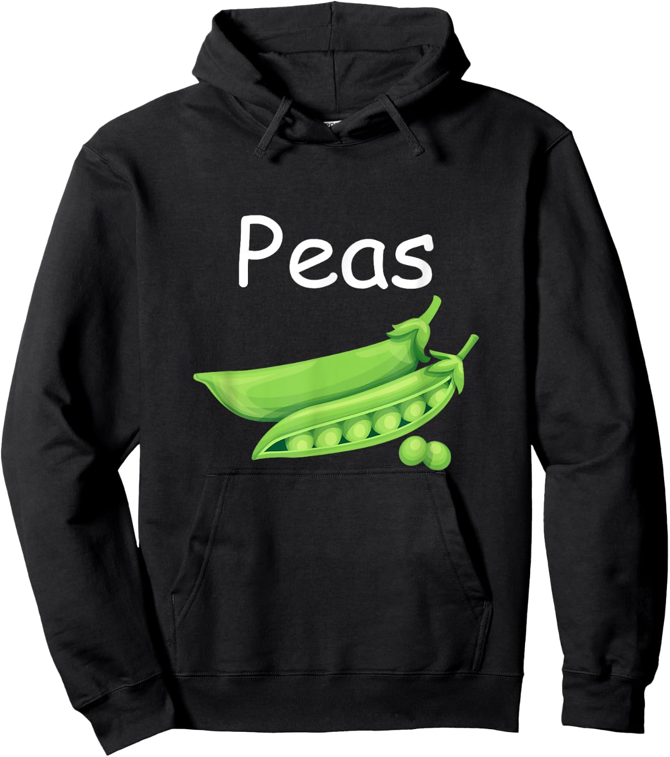 Funny Family Matching Halloween Costumes Peas and Carrots Hoodie - Hoodie | Black