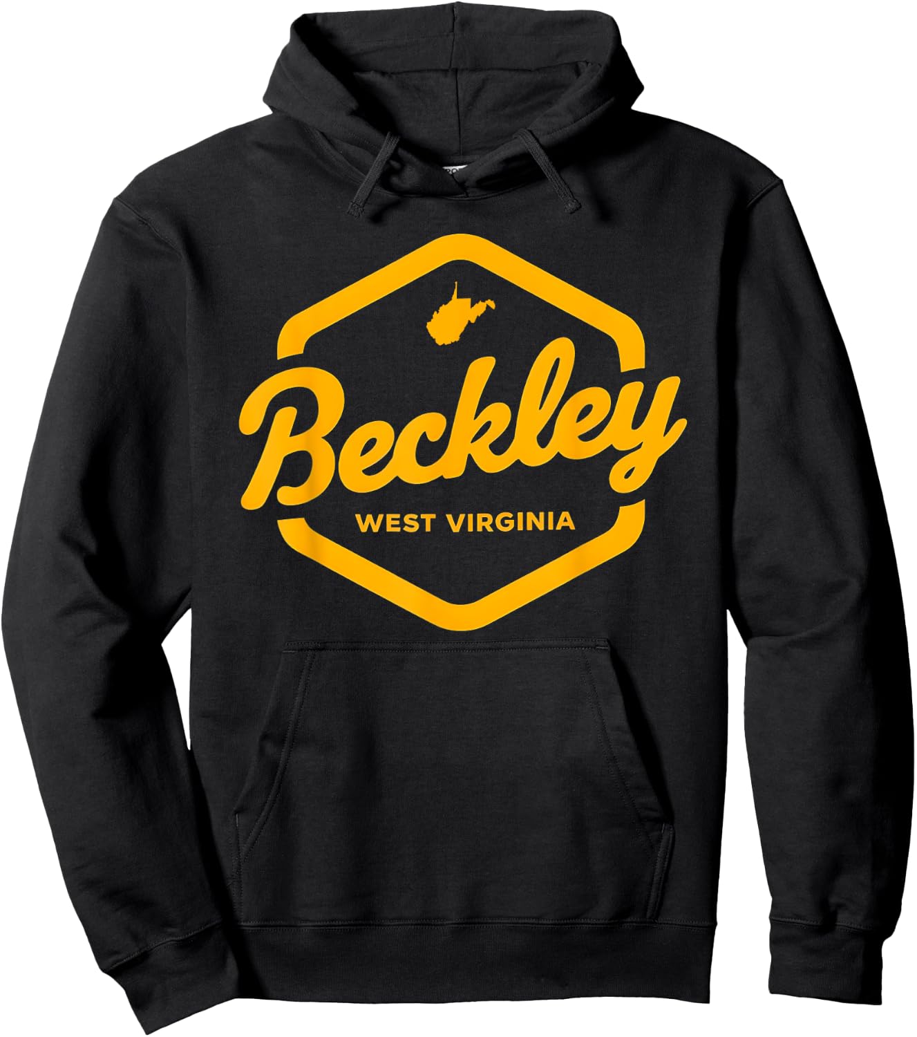 Beckley West Virginia Retro Badge WVA Smokeless Coal Capital Hoodie - Hoodie | Black