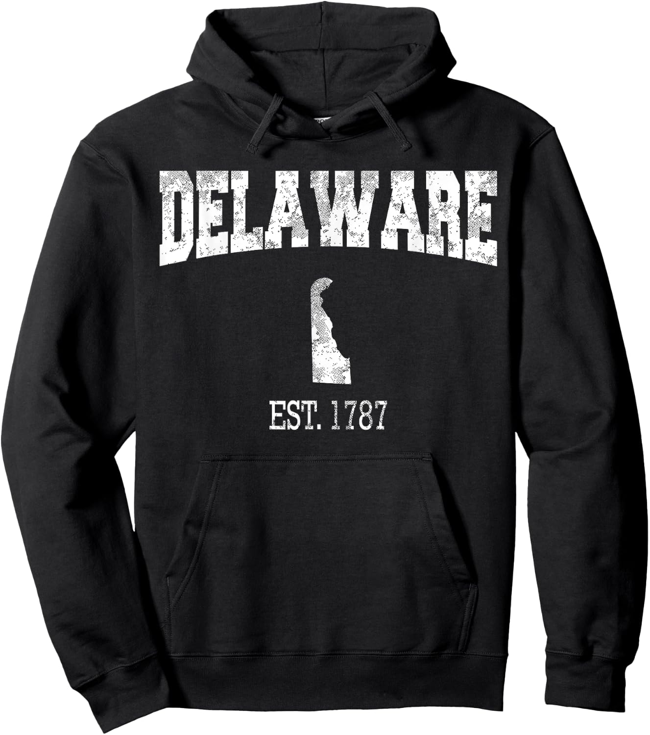 Delaware Vintage Sports Design DE Hoodie - Hoodie | Black