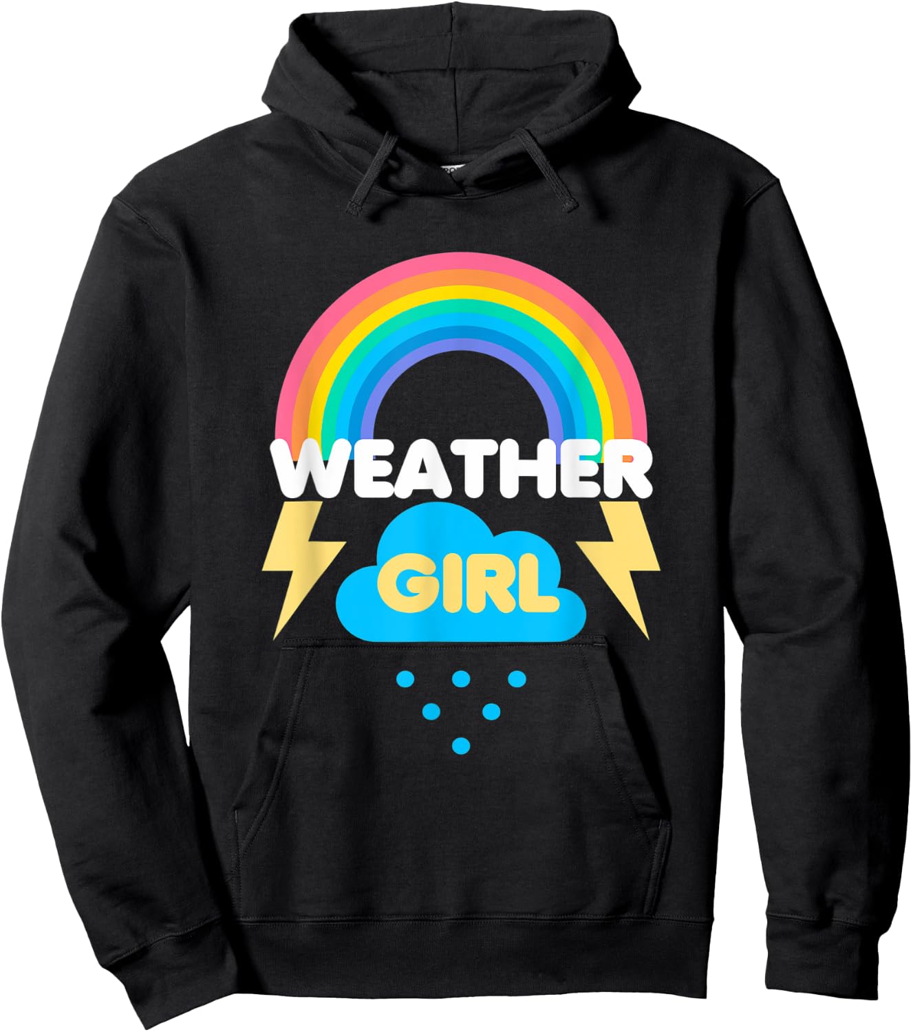 Weather Girl - Future Meteorologist Kid Cute Rainbow Hoodie - Hoodie | Black