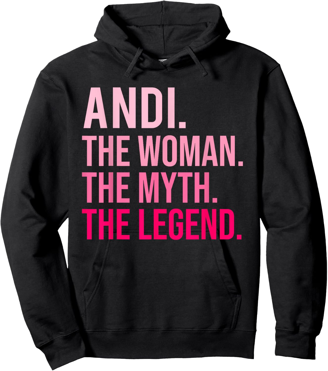 Andi The Woman The Myth The Legend Funny Valentine's Day Hoodie - Hoodie | Black